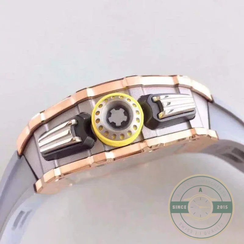 Superclone Richard Mille 011 Swiss Eta7750 Grey Rubber Strap - Top-Tier Swiss Replica Watch