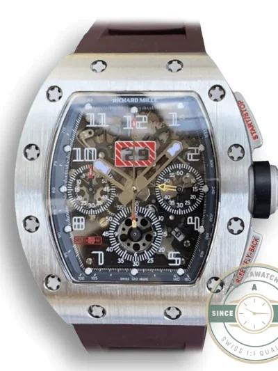 Superclone Richard Mille 011 Titanium Brown Strap - Luxury Replica Watch