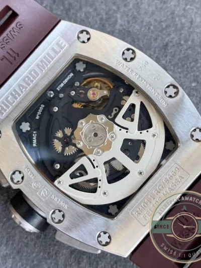 Superclone Richard Mille 011 Titanium Brown Strap - Top-Tier Swiss Replica Watch