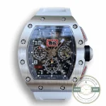 Superclone Richard Mille 011 Titanium White Strap - Luxury Replica Watch