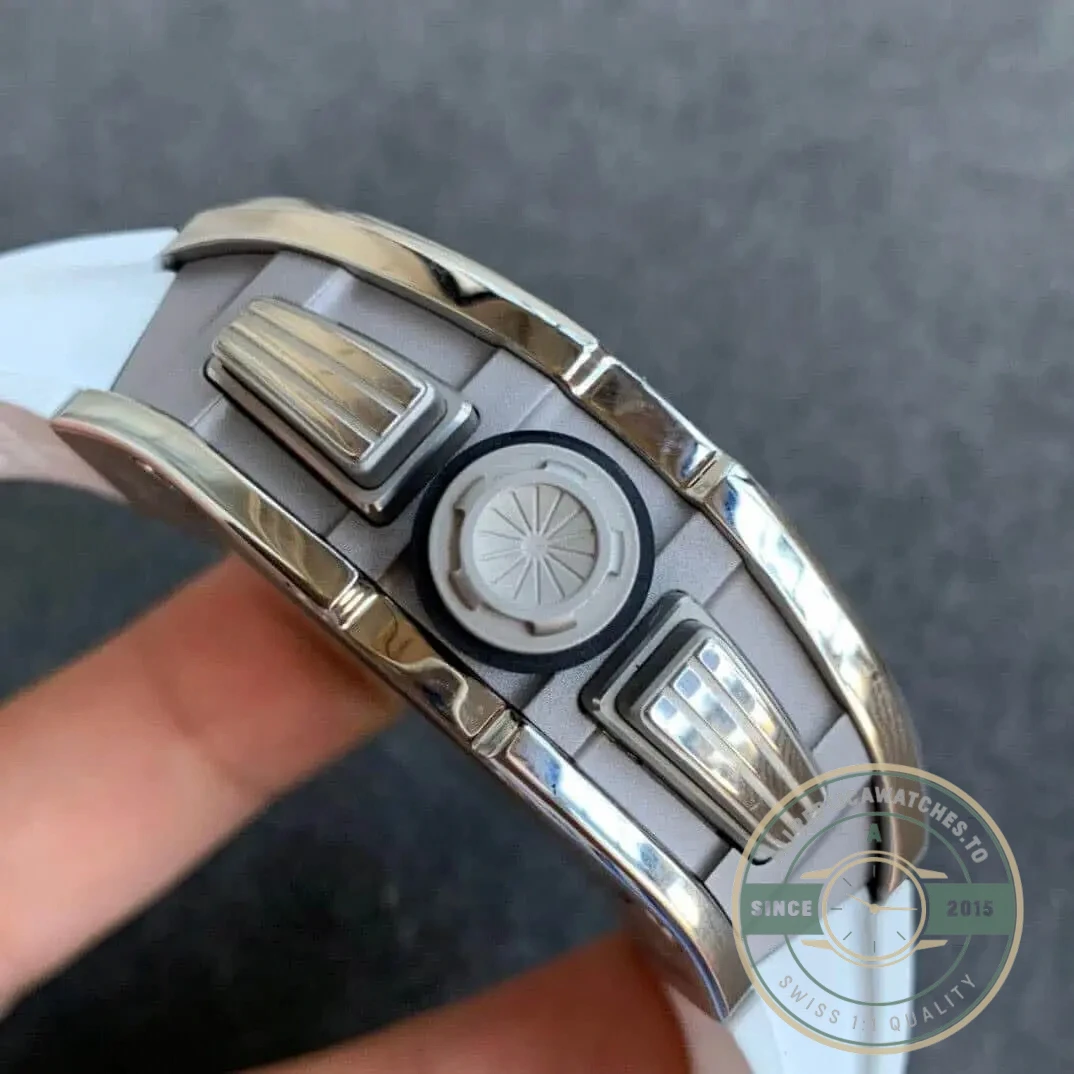 Superclone Richard Mille 011 Titanium White Strap - Luxury Replica Watch