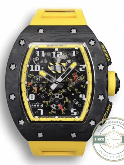 Superclone Richard Mille 011 Yellow Strap - 1:1 Swiss Replica Watch