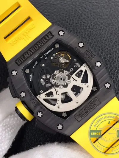 Superclone Richard Mille 011 Yellow Strap - Affordable Luxury Replica Timepiece