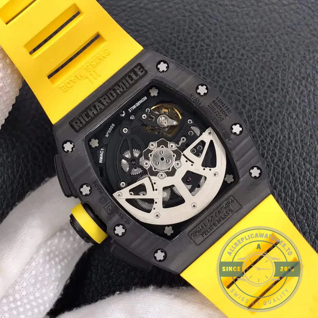 Superclone Richard Mille 011 Yellow Strap - Affordable Luxury Replica Timepiece