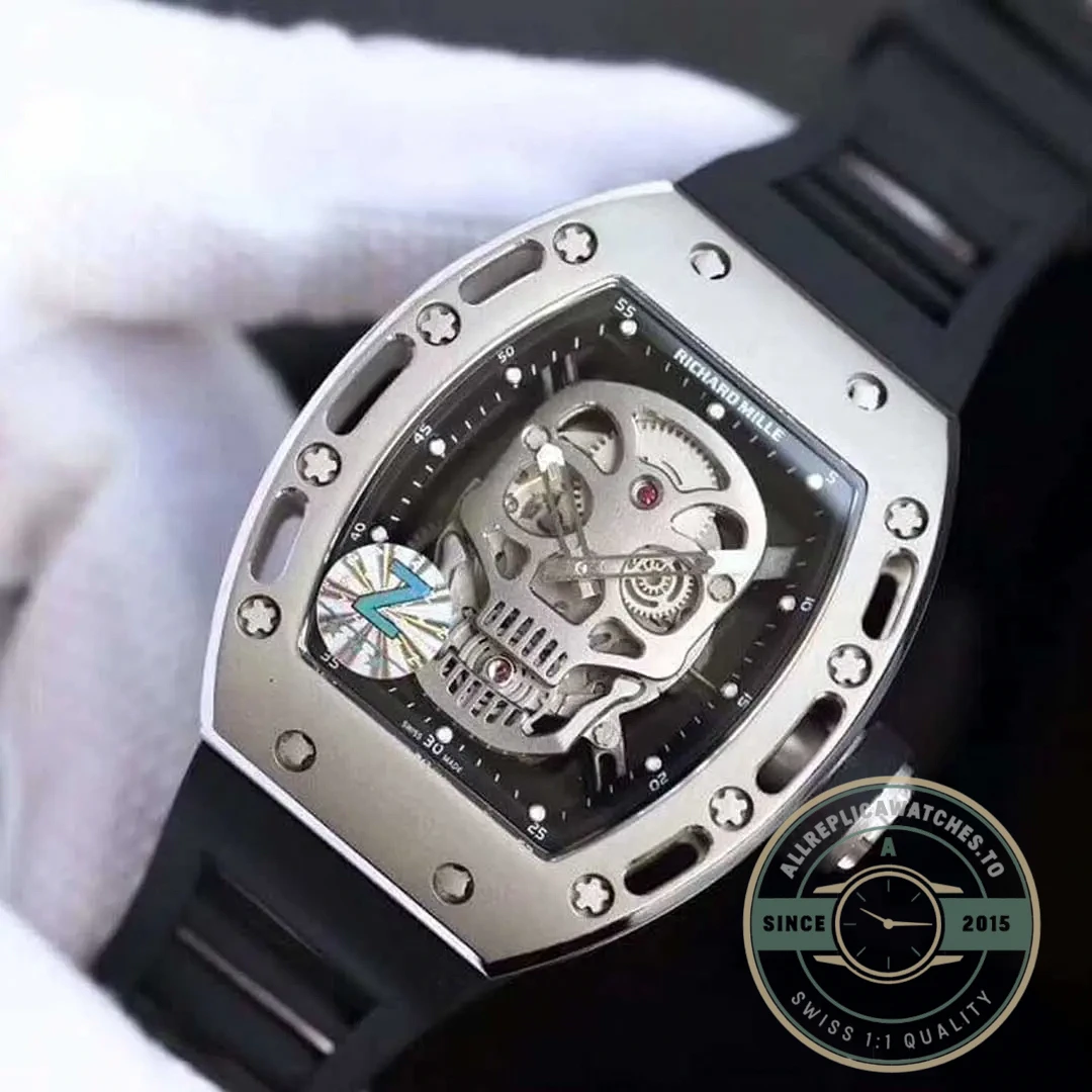 Superclone Richard Mille 052 Eta6t51 Black Dial With Skull - Budget Luxury Replica Watch