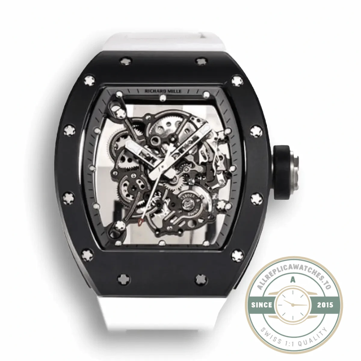 Superclone Richard Mille 055 Black Ceramic Case - Affordable Luxury Replica Timepiece