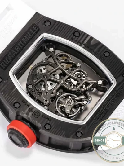 Superclone Richard Mille 055 Carbon Fiber Case - Swiss-Made Clone Watch
