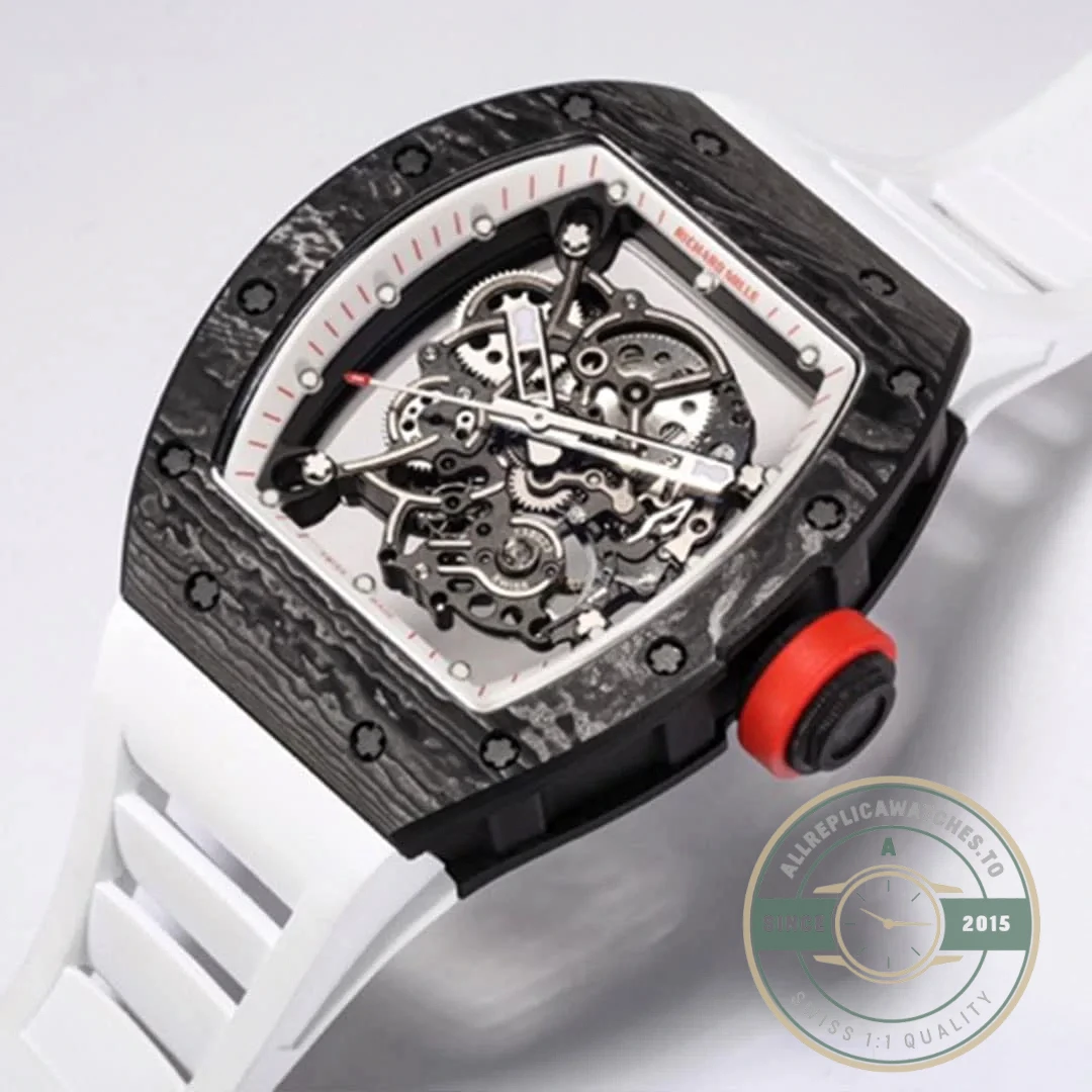 Superclone Richard Mille 055 Carbon Fiber Case - 1:1 Swiss Replica Watch