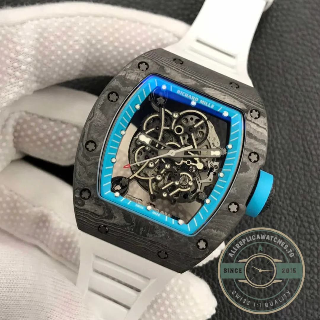 Superclone Richard Mille 055 Carbon Fiber Skeleton Dial - Swiss-Made Clone Watch