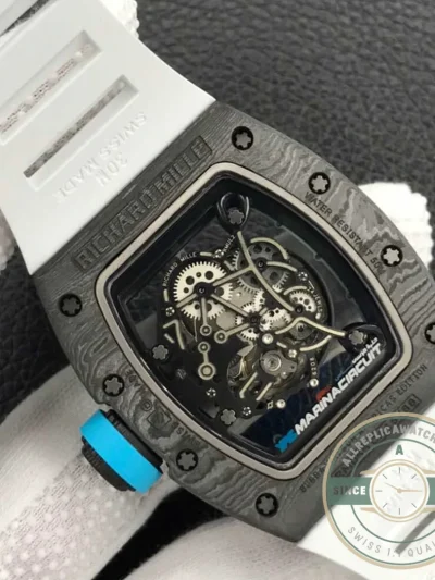 Superclone Richard Mille 055 Carbon Fiber Skeleton Dial - Top-Tier Swiss Replica Watch
