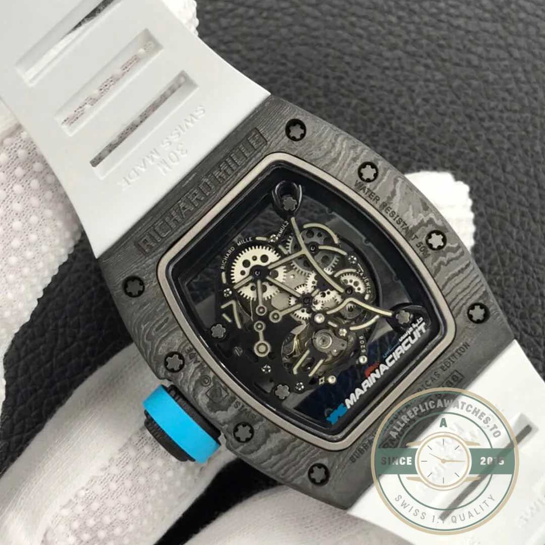 Superclone Richard Mille 055 Carbon Fiber Skeleton Dial - Top-Tier Swiss Replica Watch
