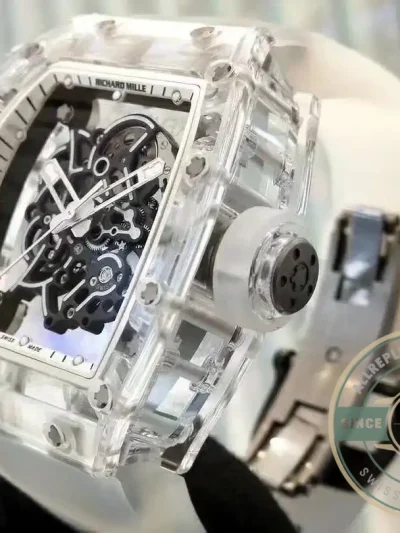 Superclone Richard Mille 055 Glass Transparent White Bezel - Best Quality Replica Watch