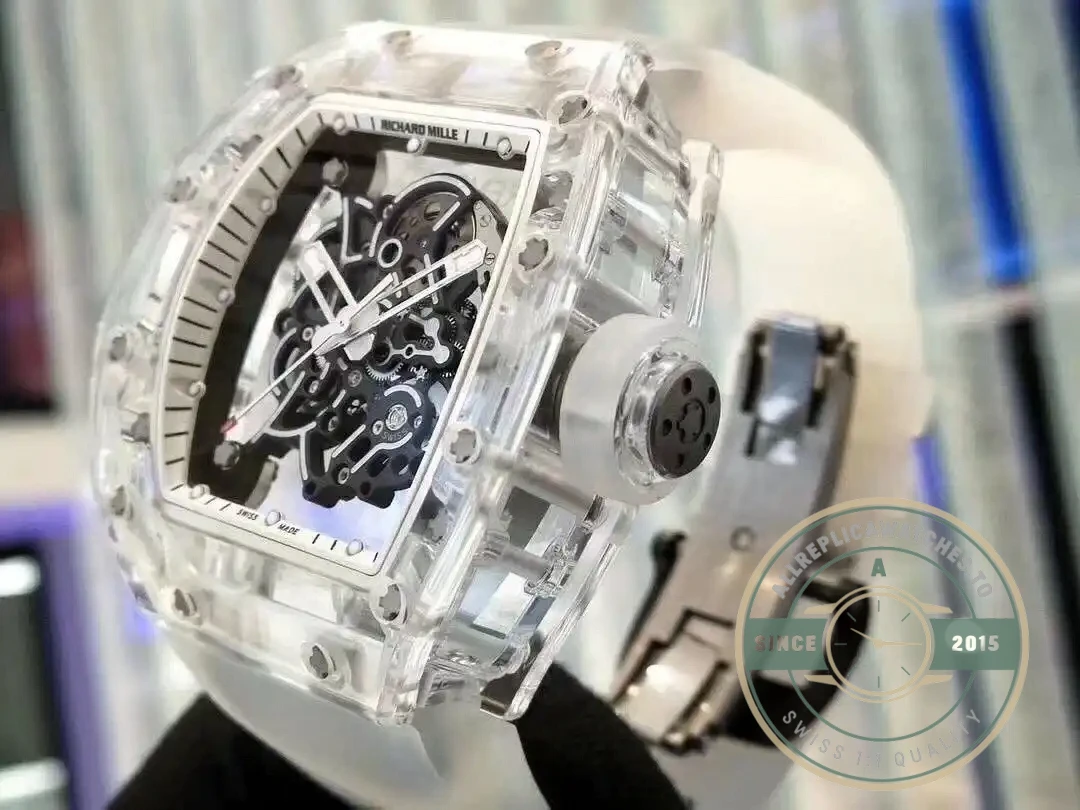 Superclone Richard Mille 055 Glass Transparent White Bezel - Best Quality Replica Watch