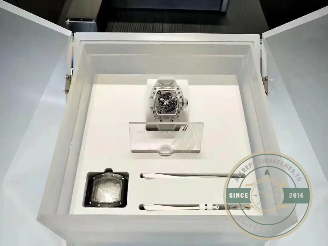 Superclone Richard Mille 055 Glass Transparent White Bezel - Top-Tier Swiss Replica Watch