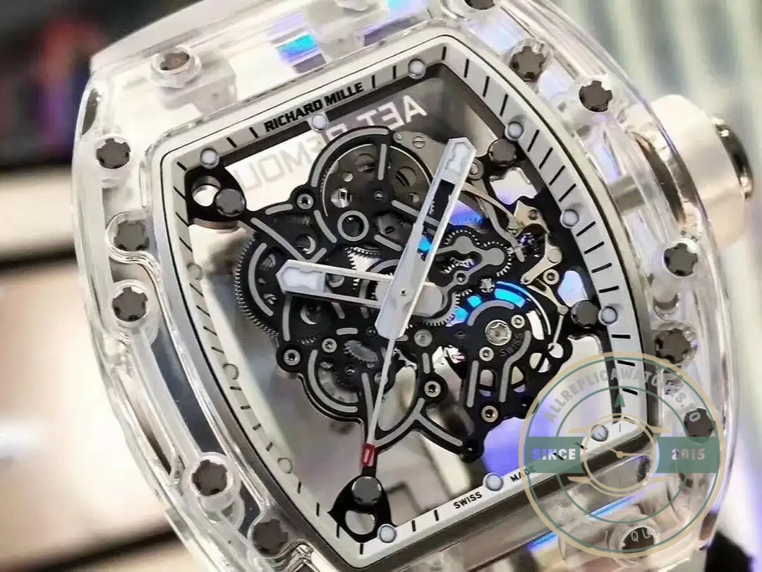 Superclone Richard Mille 055 Glass Transparent White Bezel - Best Quality Replica Watch