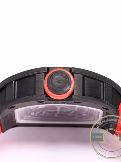 Superclone Richard Mille 055 Ntpt Carbon Fiber Red Strap - Affordable Luxury Replica Timepiece