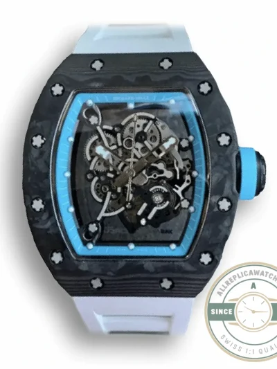 Superclone Richard Mille 055 V2 Carbon Fiber Rubber Strap - Best Quality Replica Watch