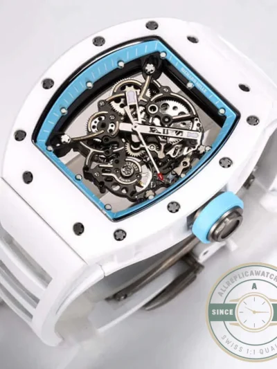 Superclone Richard Mille 055 White Ceramic Case - High-Grade Replica Watch