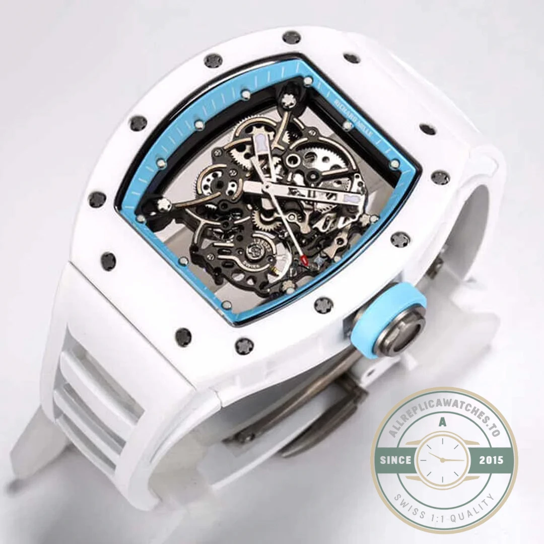 Superclone Richard Mille 055 White Ceramic Case - High-Grade Replica Watch