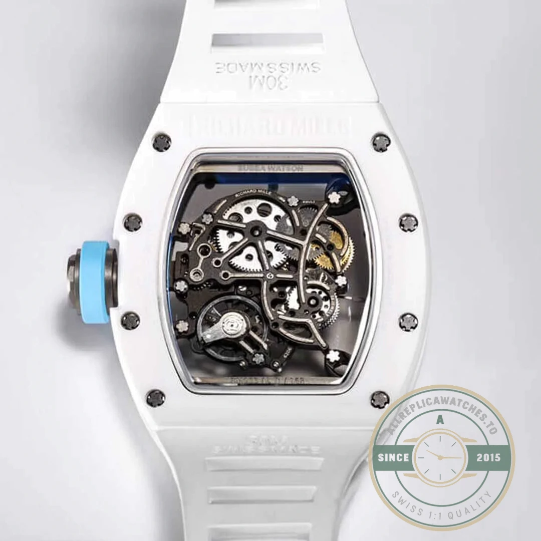 Superclone Richard Mille 055 White Ceramic Case - Affordable Super Clone Watch