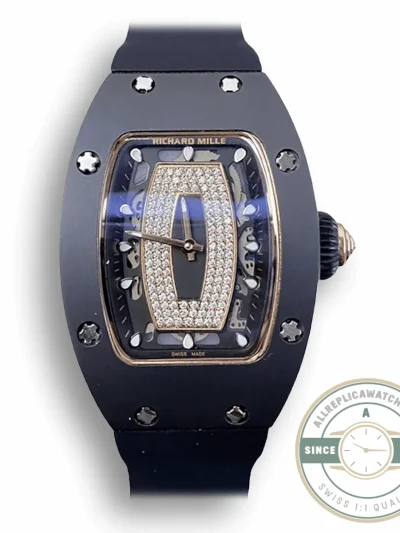 Superclone Richard Mille 07-01 Black Rubber Strap - Factory Super Clone Watch