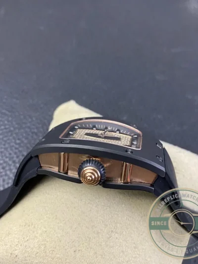 Superclone Richard Mille 07-01 Black Rubber Strap - Affordable Luxury Replica Timepiece