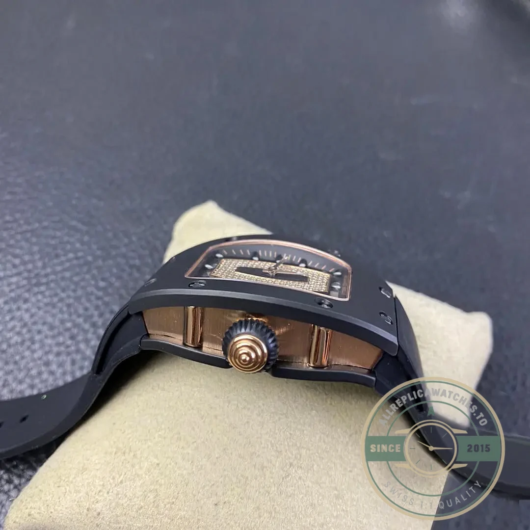 Superclone Richard Mille 07-01 Black Rubber Strap - Affordable Luxury Replica Timepiece