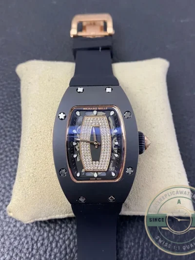 Superclone Richard Mille 07-01 Black Rubber Strap - Affordable Luxury Replica Timepiece