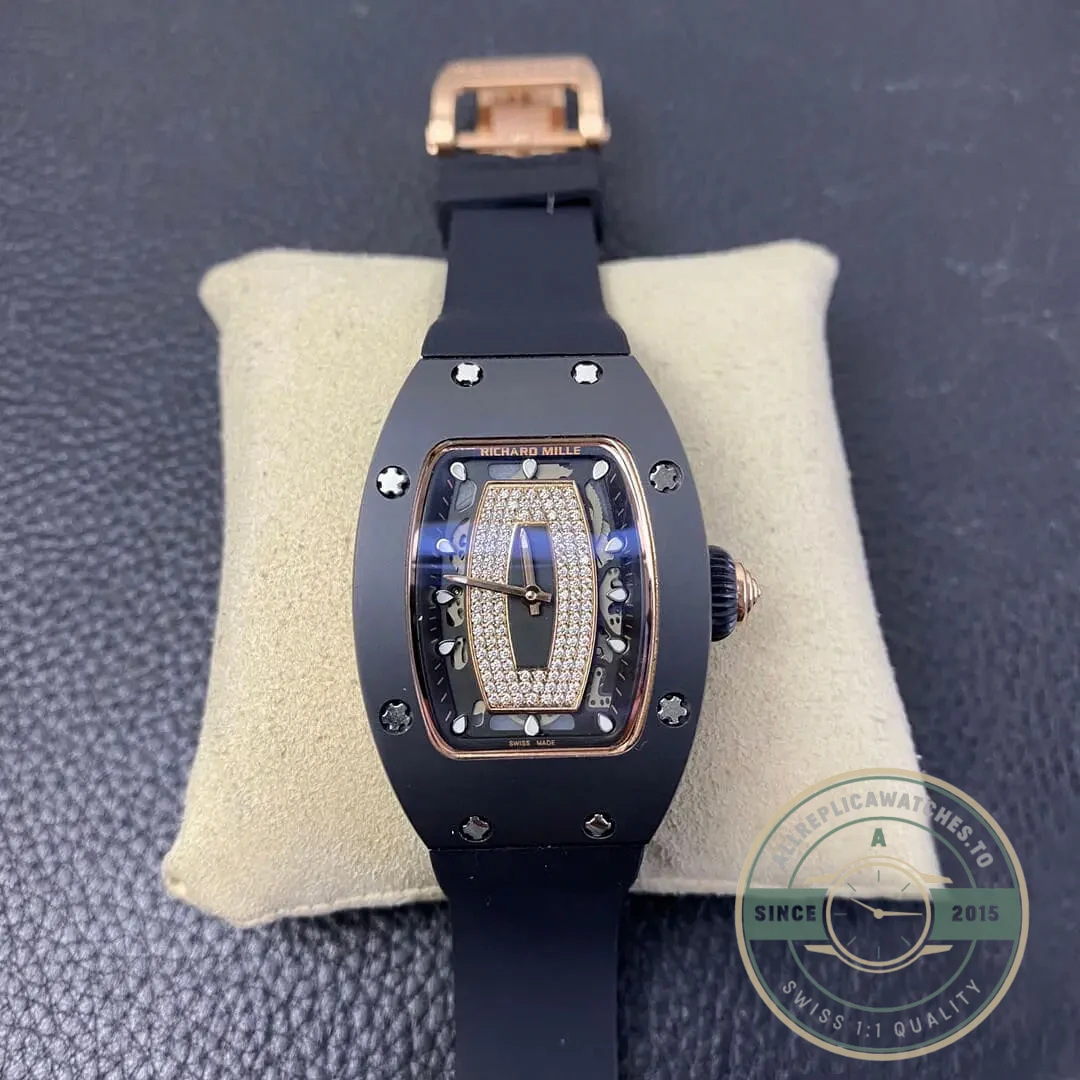 Superclone Richard Mille 07-01 Black Rubber Strap - Affordable Luxury Replica Timepiece