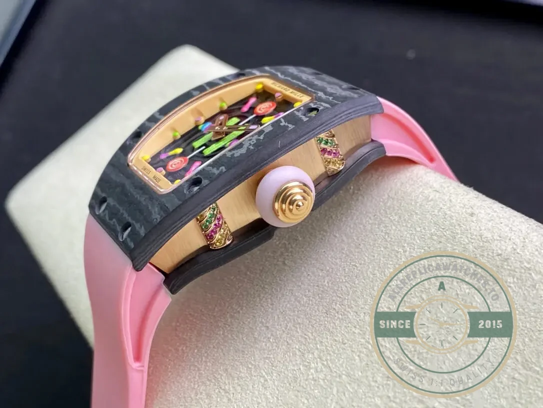 Superclone Richard Mille 07-01 Bon Pink Strap - Affordable Luxury Replica Timepiece