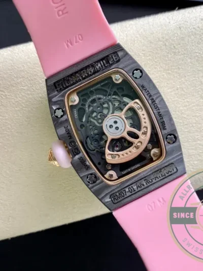 Superclone Richard Mille 07-01 Bon Pink Strap - Swiss Movement Replica Watch