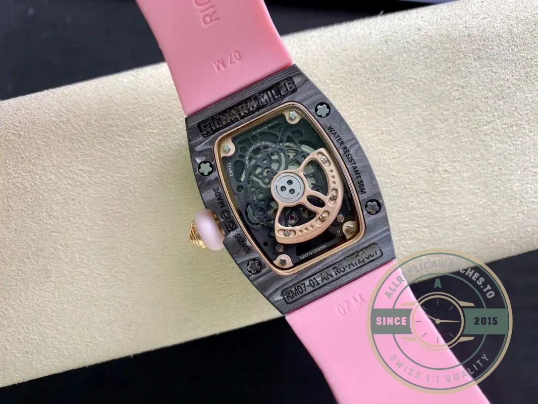 Superclone Richard Mille 07-01 Bon Pink Strap - Swiss Movement Replica Watch