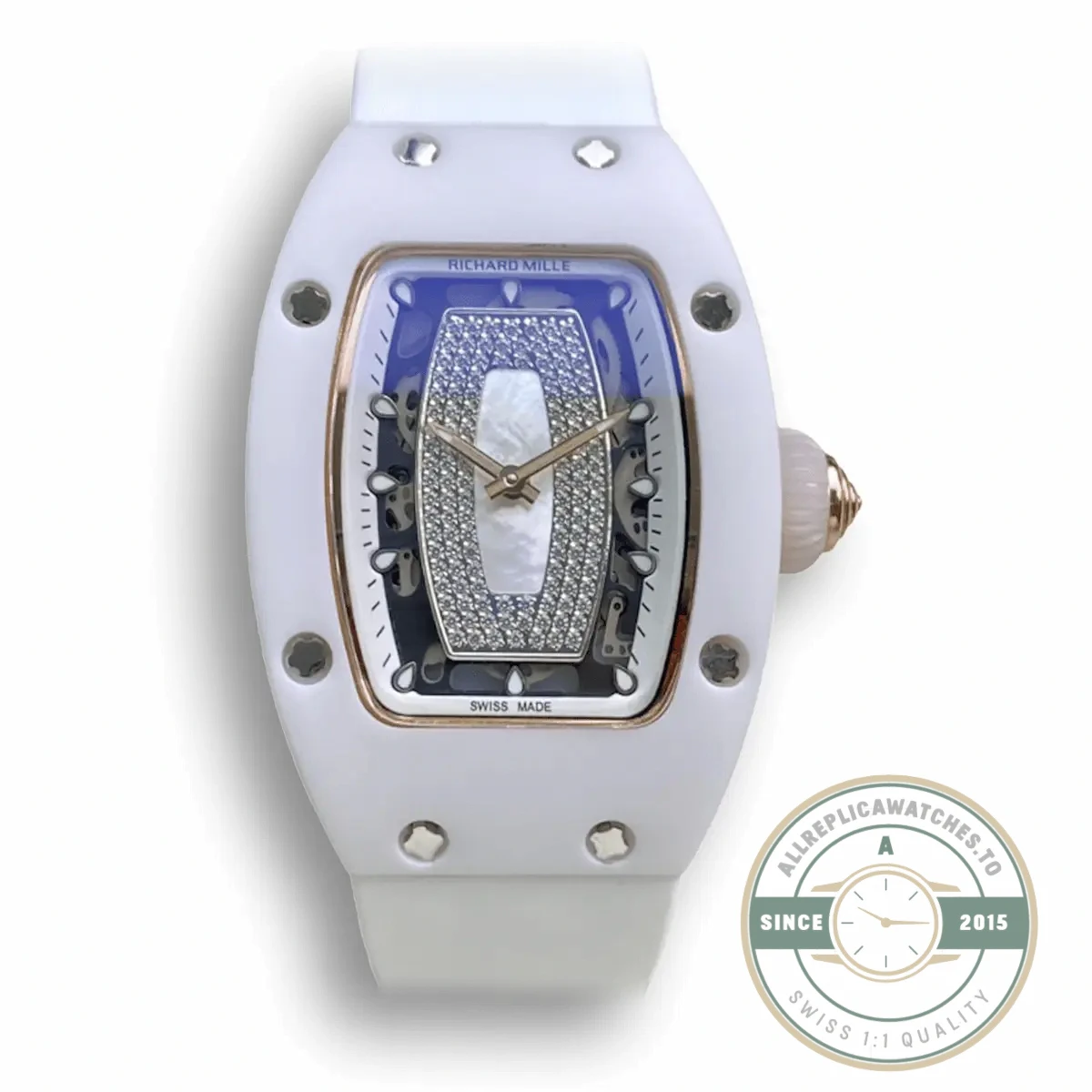 Superclone Richard Mille 07-01 Ceramic White Strap - Affordable Luxury Replica Timepiece