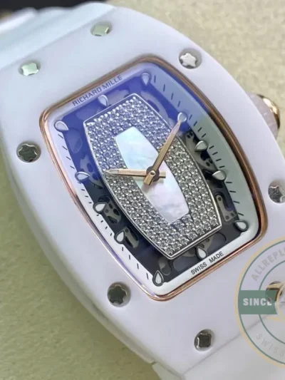 Superclone Richard Mille 07-01 Ceramic White Strap - 1:1 Swiss Replica Watch