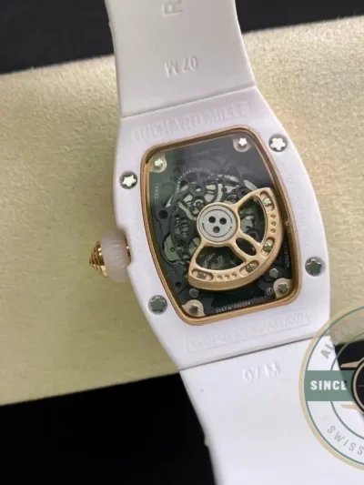 Superclone Richard Mille 07-01 Ceramic White Strap - Swiss-Made Clone Watch