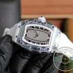 Superclone Richard Mille 07-02 Pink Lady Sapphire White Strap - Affordable Luxury Replica Timepiece