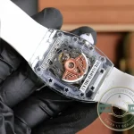 Superclone Richard Mille 07-02 Pink Lady Sapphire White Strap - 1:1 Swiss Replica Watch