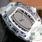 Superclone Richard Mille 07-02 Pink Lady Sapphire White Strap - Affordable Luxury Replica Timepiece