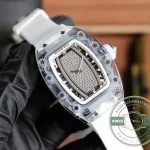 Superclone Richard Mille 07-02 Pink Lady Sapphire White Strap - Premium Super Clone Watch