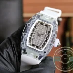 Superclone Richard Mille 07-02 Pink Lady Sapphire White Strap - Affordable Super Clone Watch