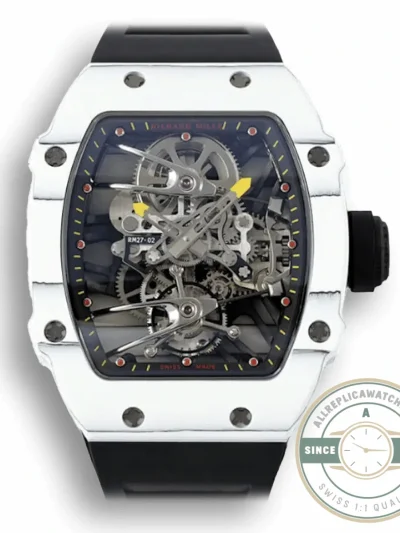 Superclone Richard Mille 27-02 Rafael Nadal Tourbillon Black Rubber Strap - Factory Super Clone Watch