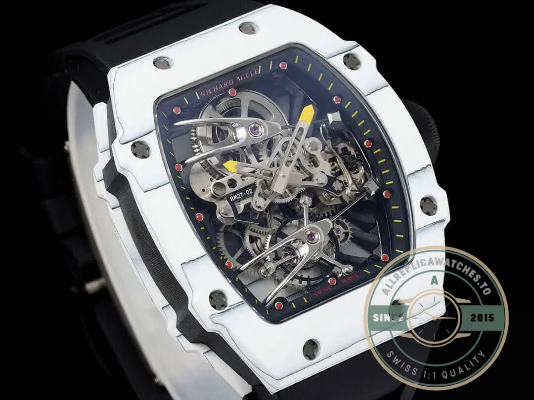 Superclone Richard Mille 27-02 Rafael Nadal Tourbillon Black Rubber Strap - Top-Tier Swiss Replica Watch
