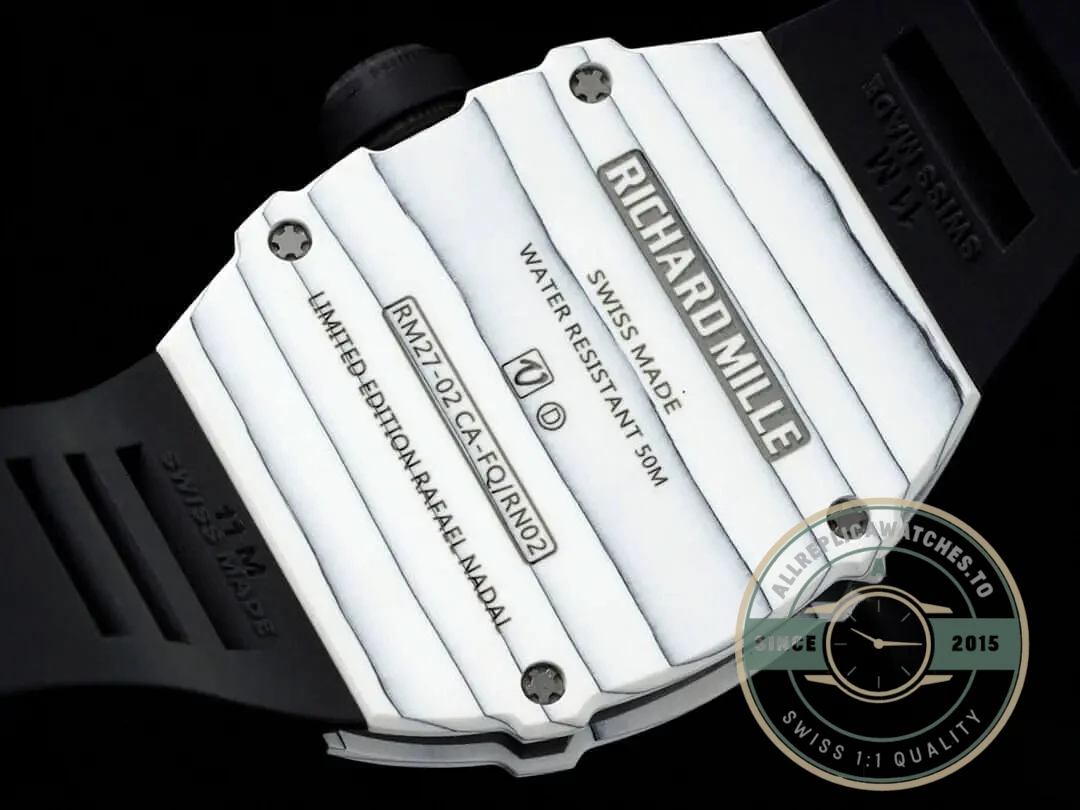 Superclone Richard Mille 27-02 Rafael Nadal Tourbillon Black Rubber Strap - Affordable Luxury Replica Timepiece
