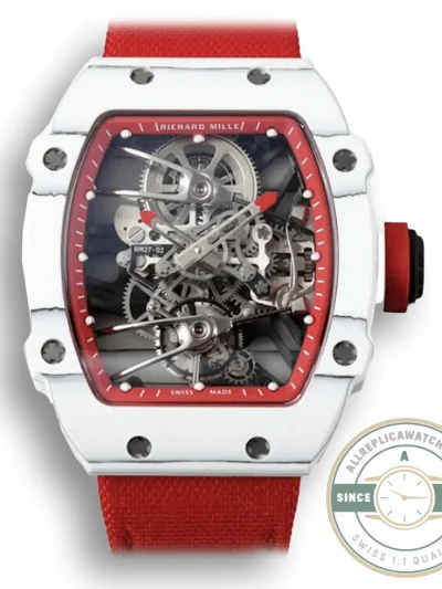 Superclone Richard Mille 27-02 Rafael Nadal Tourbillon Red Strap - Top-Tier Swiss Replica Watch