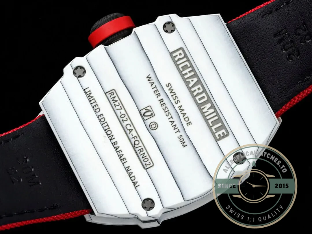 Superclone Richard Mille 27-02 Rafael Nadal Tourbillon Red Strap - Affordable Super Clone Watch