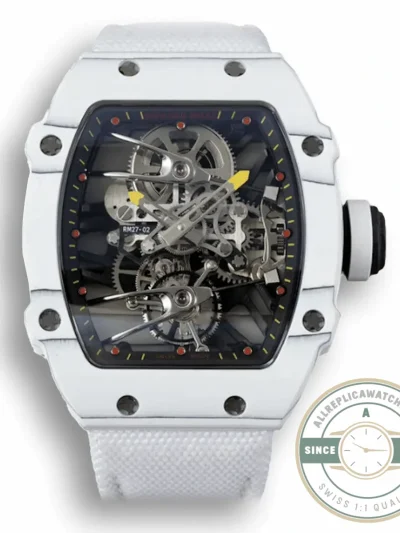 Superclone Richard Mille 27-02 Rafael Nadal Tourbillon White Strap - Top-Tier Swiss Replica Watch