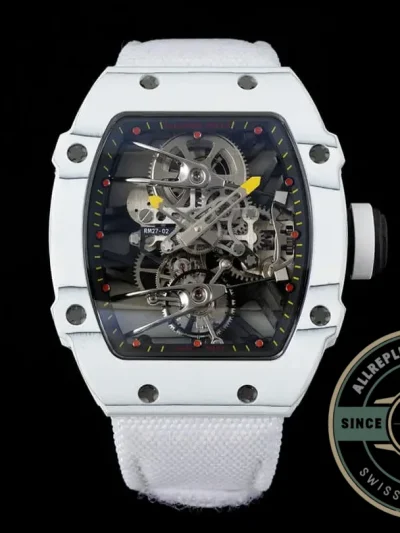 Superclone Richard Mille 27-02 Rafael Nadal Tourbillon White Strap - Factory Super Clone Watch