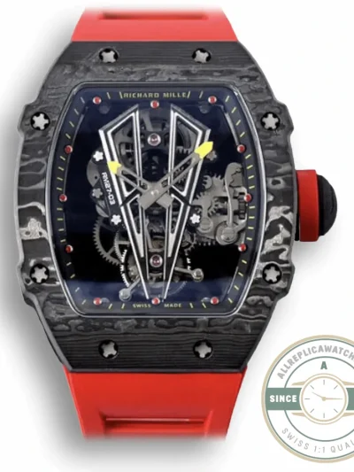 Superclone Richard Mille 27-03 Rafael Nadal Tourbillon Red Rubber Strap - Affordable Super Clone Watch