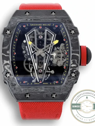 Superclone Richard Mille 27-03 Rafael Nadal Tourbillon Red Strap - 1:1 Swiss Replica Watch