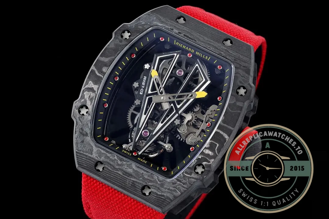 Superclone Richard Mille 27-03 Rafael Nadal Tourbillon Red Strap - Factory Super Clone Watch